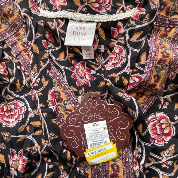 Knox Rose Boho Dress, Size XS (6-8) NWT - Picture 12 of 12